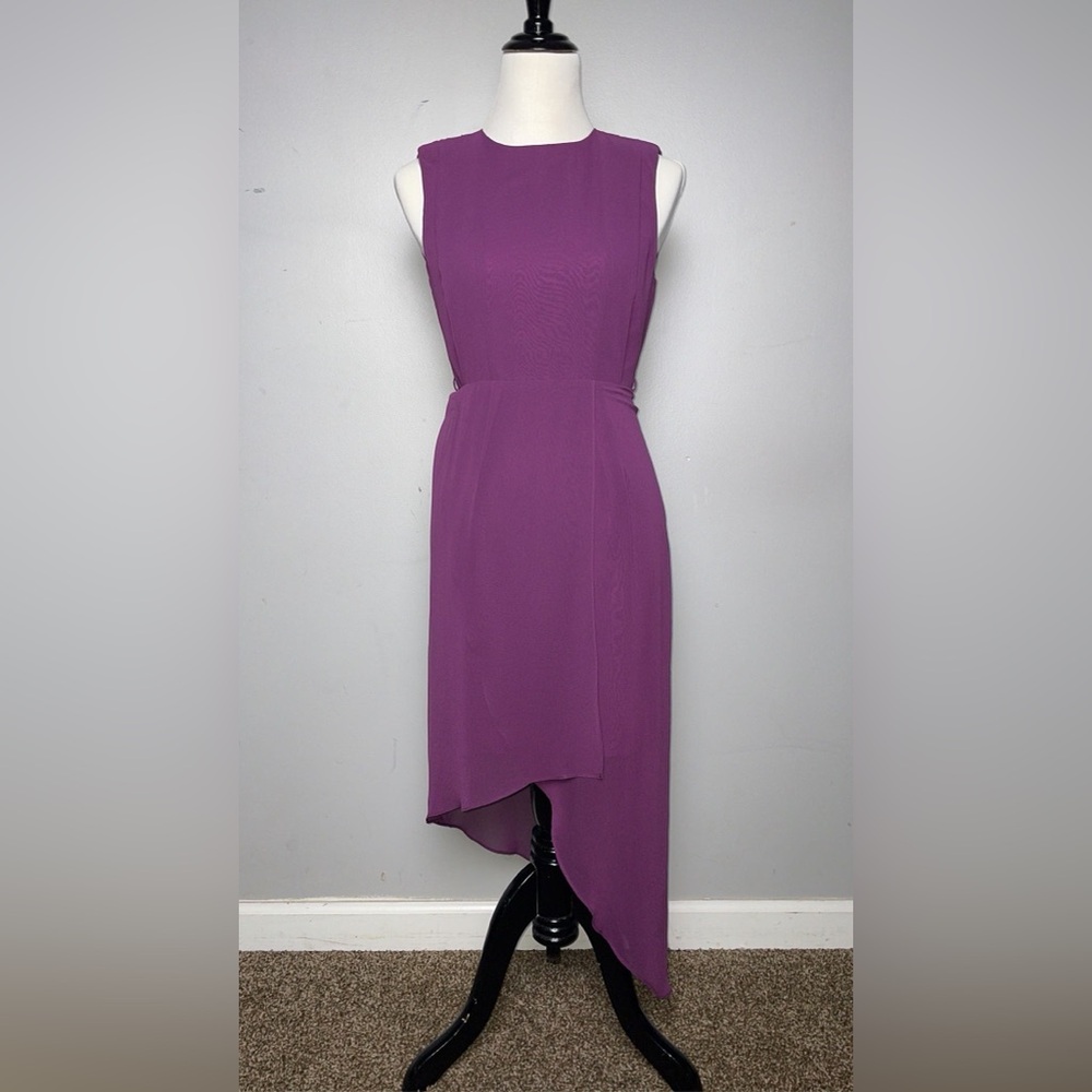 Warehouse Asymmetrical Purple Dress